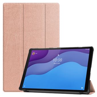 Capa Magunivers PU com Suporte Dobrável em Três Partes Ouro Rosa para Lenovo Tab M10 Hd Gen 2 - 1