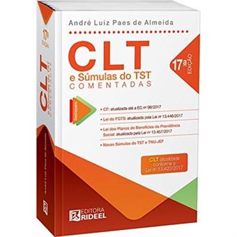 Clt E Súmulas Do Tst Comentadas - 1