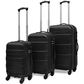 Conjunto de Trolleys em Estojo Rígido | 3 Peças | 45,5/55/66 cm | Preto - 1