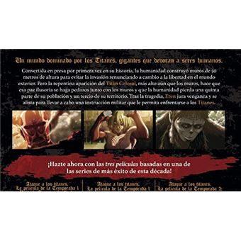 Shingeki no Kyojin (Attack on Titan) / Ataque A Los Titanes. Pack 3  Películas. El Arco Y La Flecha Escarlatas, Las Alas De La Libertad,  El Rugido Del Despertar. (3DVD) - DVD 