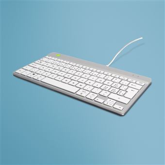 Teclado com Fios R-Go Tools Teclado ergonómico R-Go Compact Break, teclado compacto com software de pausa, QWERTZ (CH), com fio, branco | Idioma: Checo | Branco - 1