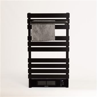 Toalheiro elétrico aquecido com WiFi CREATE | 500/1500W | Preto | com prateleira 3 barras | WARM TOWEL PRO - 1