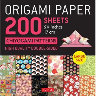 Origami Paper 200 Sheets Chiyogami Patterns 6 34 17Cm Tuttle Origami Paper Highquality Double Sided Origami Sheets Printed With 12  Instructions For 6 Projects Included - 1