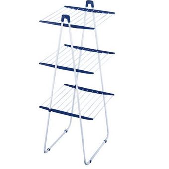 Prateleira de Secar Roupa Leifheit TOWER 190 | Azul, Branco - 1