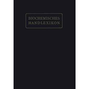 Biochemisches Handlexikon - I. Band, 2. Halfte - Paperback / softback - 0 - 1