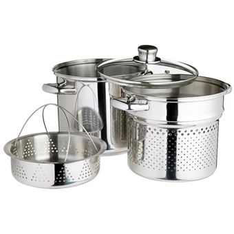 Panela para Massa com Acessórios para Vapor Kitchen Craft KCPASTAPOT - Aço inoxidável - 1