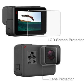 Kit Película de Vidro Temperado Ecrã e Câmara para GoPro Hero 7 - 1