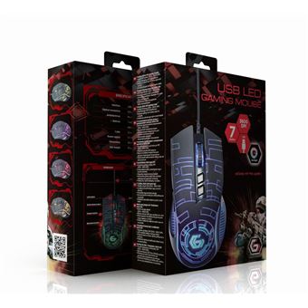 Rato Gaming com Fios Gembird MUSG-RGB-01 | 3600 DPI | Preto - 1