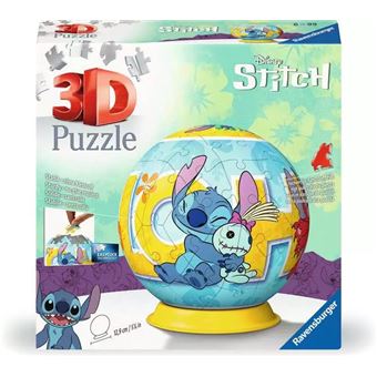 Puzzle 3D Ravensburger 3D Ball: Disney Stitch | 73 Peças - 1