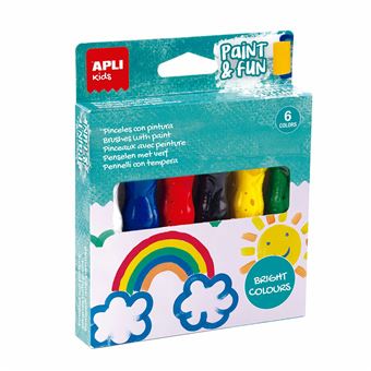 Guache em Tubo com Pincel Apli | 5 Cores x 14ml - 1