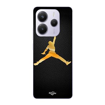 Capa Maniacase para Xiaomi Redmi Note 14 5G | Jordan logo 23 nike basketball gold color - 1