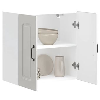 Armário de parede de cozinha vidaXL | Kalmar branco alto brilho - 1
