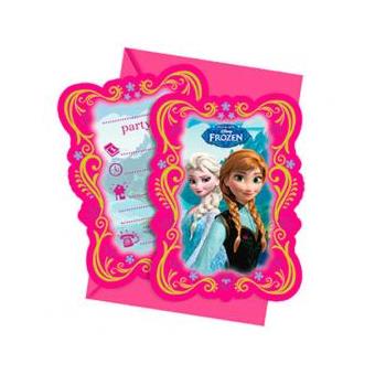 Conjunto de 6 Convites Frozen Disney para Festa - 1