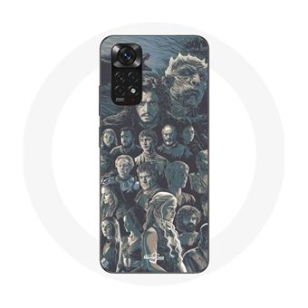 Capa Maniacase para Xiaomiredmi Note 11 4G Game Of Thrones Temporada 8 Le Trône de Fer Anexar Personagens Fundo Cinzento - 1