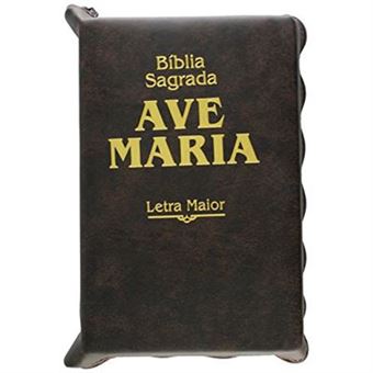 Bíblia Sagrada Ave-Maria - Letra Maior. Capa Zíper Marrom - 1