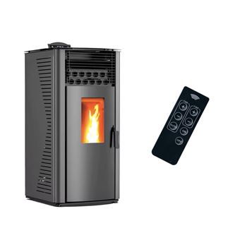 Salamandra a Pellets a Ar Sannover Anita | 12 kW | Preto - 1