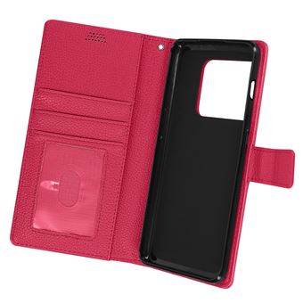 Capa Fólio Avizar Para Oneplus 10 Pro Aba De Carteira E Suporte De Vídeo Rosa - 1