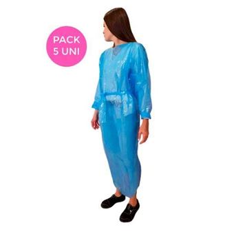 Batas Descartaveis Inocos Plástico Golden Touch - Pack 5 Unidades - 1