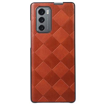 Capa magunivers e TPU + PU textura de grade vermelho para LG Wing 5G - 1