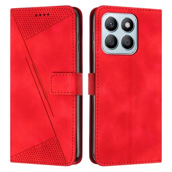 Capa FOXDOCK para Honor X8B | Pele | Flip | 3 Compartimentos para Cartões | Vermelho - 1