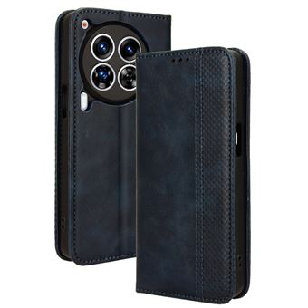 Capa FOXDOCK para Tecno Camon 30 Premier 5G/CL9 | Fecho Magnético | Estampado Vintage | Pele PU | Compartimentos para Cartões | Azul - 1