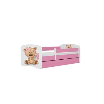 Cama 140 x 70 cm Kocot Kids BabyDreams Teddybear Flowers Pink - 1