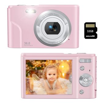 Câmara Compacta Digital LKC DC311AF 48MP | Resolução HD | Tela de 2, 4'' | 32GB - Rosa - 1