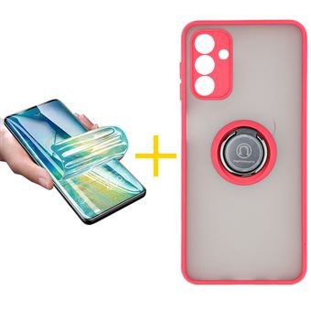 Pack 1 x Película de Hidrogel + Capa Accetel para Samsung Galaxy A36 5G | Gel Bumper Ring | Vermelho - 1