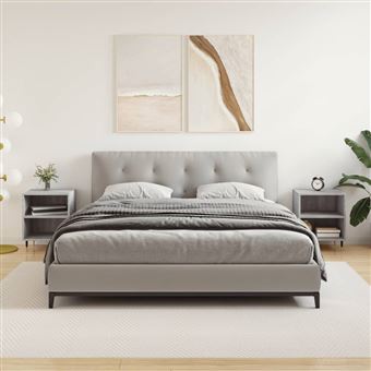 Mesas de Cabeceira vidaXL | 2 Peças | 40x30x50 cm | Derivados madeira cinza sonoma - 1