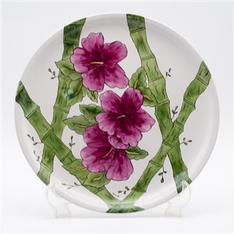 Prato Florido Bambu Presentear - 1