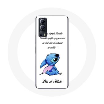 Capa Maniacase para Vivo Y72 Lilo E Citação de Stitch Ohana Branco - 1