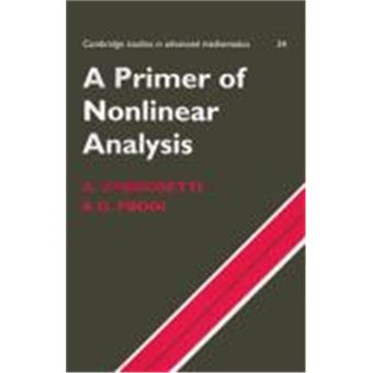 A Primer Of Nonlinear Analysis, Cambridge Studies In Advanced Mathematics, 34 - 1