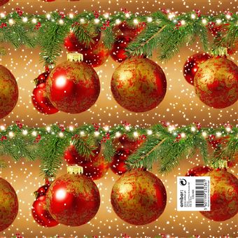 Resma de Papel Natal Ambar Sparkling Balls C30/400 | 25 Folhas - 1