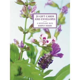 Tin Box Of 20 Gift Cards And Envelopes : Simply Herbs - 1