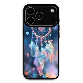 Capa Maniacase para iPhone 17 Pro Max | Apanhador de sonhos colorido rosa e azul - 1