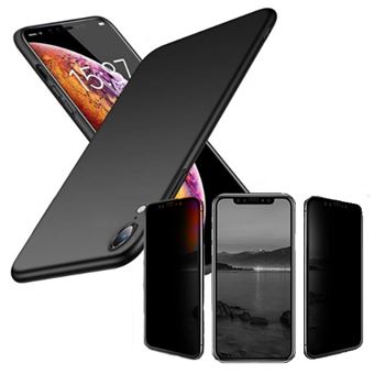 Kit Película 5D Anti-Spy + Capa SlimShield Phonecare para Iphone XR Preto