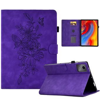 Capa ZURSANA para Lenovo Idea Tab Plus 12,1 " 2025 | Flip | Pele PU | Design de Borboleta em Relevo | Roxo - 1