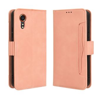 Capa FOXDOCK Protetora para Samsung Galaxy X Cover7 | Suporte e Flip de couro PU | À Prova de Choque | Rosa - 1