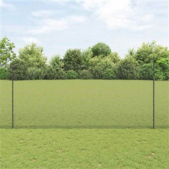 Cerca com Postes vidaXL | 1.4 x 25 m | Aço | Cinzento - 1
