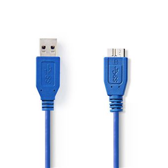 Nedis CCGP61500BU20 cabo USB 2 m 3.0 (3.1 Gen 1) USB-A Micro-USB B Azul
