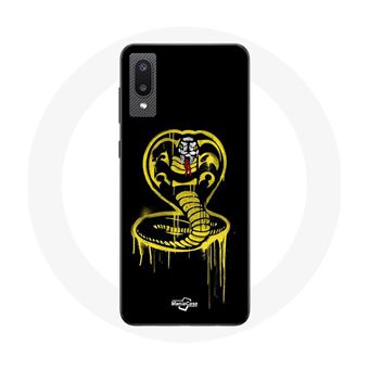 Capa Maniacase para Samsung Galaxy A02 Cobra Kai Logotipo Amarelo Fundo Pretoanexar Series - 1