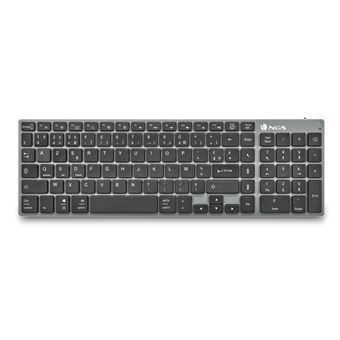 Teclado Wireless NGS FORTUNE-BT, AZERTY, FR | Idioma: Francês | Prateado - 1