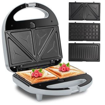 Sanduicheira 3 em 1: Sanduicheira, Máquina de Waffles e Grill Aigostar Grace | Cinza - 1