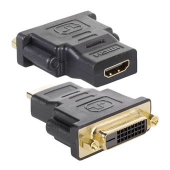 Adaptador para Cabos Techly DVI-D - HDMI F/F | Preto - 1
