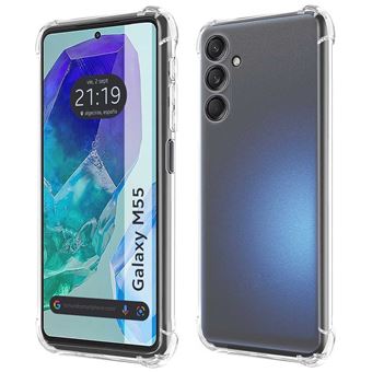 Capa de silicone anti-choque TUMUNDOSMARTPHONE para Samsung Galaxy M55 5G transparente - 1
