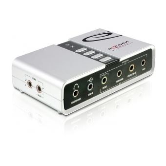 Placa de Som DeLOCK USB Sound Box 7.1 - 1