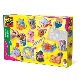 Kit Criação e Pintura de Gatos e cães em Gesso SES - 1