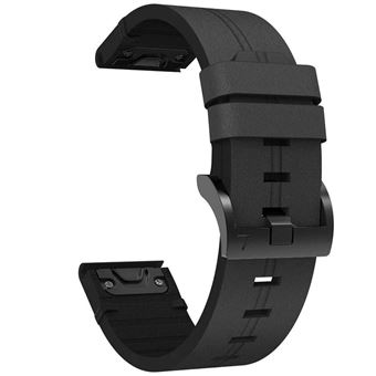 Bracelete em pele Antiimpacto para Garmin Fenix 8 47mm amoled | Preto - 1