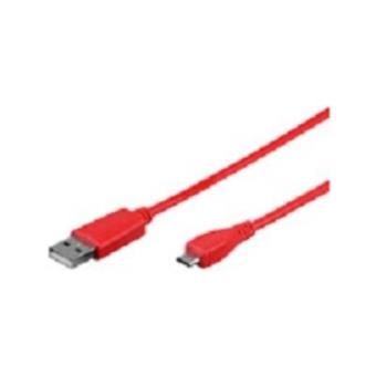 Cabo USB Microconnect USB A/Micro USB B, 1 m Vermelho