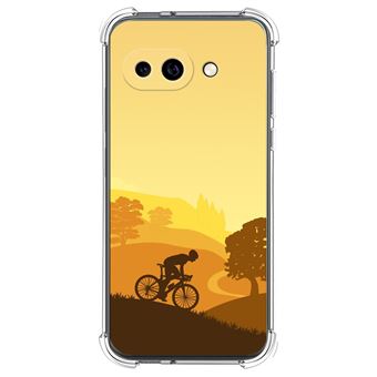 Capa de Silicone Tumundosmartphone à Prova de Choque para Google Pixel 9a 5G | Desenhos de design de ciclista - 1
